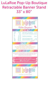 Lularoe Colorful Retractable Banner Stand Size Sizing Price
