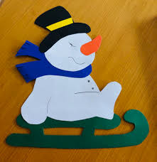 Winterbasteleien Schneemann Mit Schlitten Grundschule Und Basteln Der Blog Von Beate Kurt