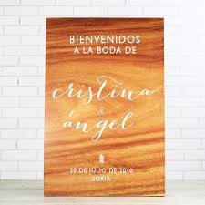 Medidas 40 x 60 cms. Cartel Bienvenida Boda Una Boda Original