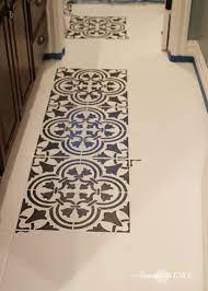 You can definitely stencil on plywood too! How To Paint Stencil Tile Remington Avenue