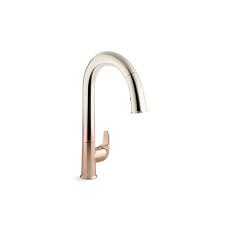 Find kohler kitchen faucets lowes by ideas & inspiration! Kohler Sensate Pull Down Kitchen Sink Faucet 1 Handle Rose Gold Polished Nickel Lowe S Canada