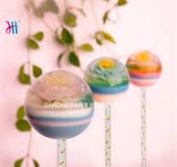 Safe Solid Paper Lollipop Sticks Customized Color Paper ...