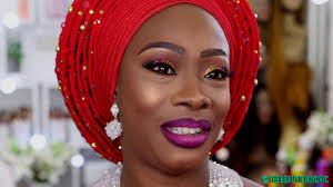 nigerian wedding client makeup and gele