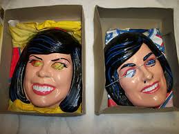 1977 Vintage Donny and Marie Osmond Child's Halloween Costume Medium  w/masks