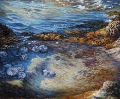 Painting Of Rock Pool Rock Pools Ocean Rocks Ocean