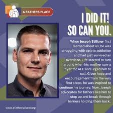 When Joseph Stiltner first learned about AFP, he was struggling with opiate  addiction and had just survived an overdose. "It's tough to admit that you  don't have it together...but when I walked