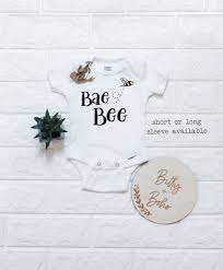 Bae Bee Onesie Baby Shower Gift Bumble Bee Baby Bodysuit Etsy