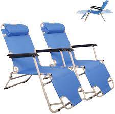 Buy products such as outsunny folding adjustable reclining sun lounge . Livebest Set Of 2 Lounge Chairs Folding Cot 2 In 1 Portable Reclining Beach Chair For Yard Garden Pool Patio Lawn Garden Amazon Com