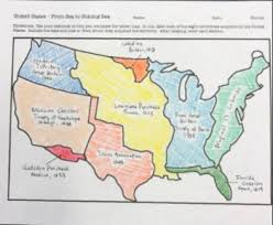 Manifest Destiny Map From Sea To Shining Sea Social Studies Worksheets Map Manifest Destiny