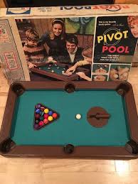 Vintage Milton Bradley Pivot Pool Table Top Game Complete W Box Pool Table Top Top Game Pool Table