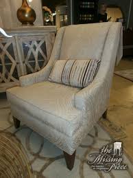 Ethan Allen Sloped Arm Accent Chair In A Print Cream On Cream Retails Currently At Ethan Allen For 1 110 Measures 30 30 38 Allen Chair Chair Accent Chairs