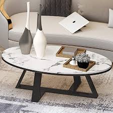 Fcxbq Modern Small Oval Coffee Table Side Table End Table Pedestal Tables Sofa Table For Living Room Bedroom Bal In 2020 Living Room Table Coffee Table Pedestal Table