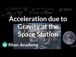 Acceleration Due To Gravity At The Space Station Video Khan Academy