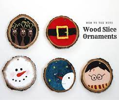 Precious little christmas ornament for the tree, or use it as a gift tag, maybe hanging from a wine bottle when attending the holiday parties. Wood Slice Ornaments For Christmas Mom Vs The Boys