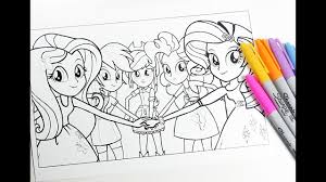 This coloring sheets for girls include equestria girls and cute ponies. My Little Pony Equestria Girls Coloring For Kids Mlp Coloring Pages Youtube