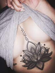 Unalome Tattoo Chest Tattoos For Women Tattoos Sternum Tattoo