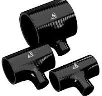 Silicone T-Piece Connector - 25mm / Black
