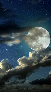 Night Sky Wallpaper Iphone Android Background Followme Beautiful Moon Stars And Moon Night Skies