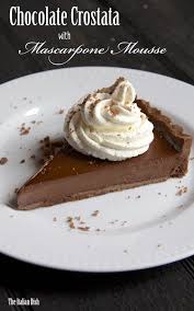 Chocolate Crostata With Mascarpone Mousse The Italian Dish Cuisine Et Boissons Culinaire Plats Italiens