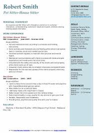 Find your local shelter to determine what services we provide in your community. Pet Sitter Resume Samples Qwikresume