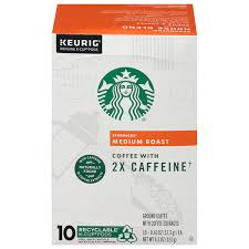 All the flavor and half the caffeine. Save On Starbucks Plus Coffee With 2x Caffeine Medium Roast Coffee K Cups Order Online Delivery Giant