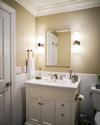 Upgrading A Bathroom Adding Crown Molding Elegant Lighting White Vanity Even Adding Crown Molding Bathroom Bathroom Wall Decor Diy Bathroom Mirror