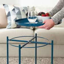 Ikea coffee tables have varied color, design, and material selection to easily matching your home furniture. Gladom Tray Table High Gloss Dark Blue 45x53 Cm Ikea