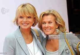 actress uschi glas and andrea l arronge attend the zdf reception schauspieler promis frauen power