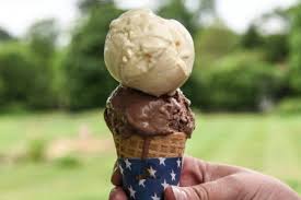 Chocolate ice cream is made by combining the cocoa powder with eggs, cream, vanilla, and sugar. National Ice Cream Day Billings Farm