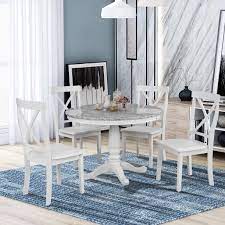 Find furniture & decor you love at hayneedle, where you can buy online while you explore our room designs and curated looks for tips, ideas & inspiration to help you along the way. Kitchen Tables And Chairs Set For 4 Urhomepro 42 Round Dining Table Set For 4 5