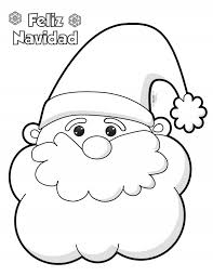 Papa Noel Para Colorear Cara