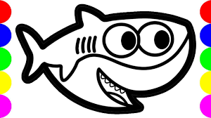 How to draw baby shark | cartoon coloring and drawing for kids, toddlers. How To Draw A Baby Shark Toys Unlimited Easy Cartoon Drawings For Kids Jolly Toy Art Youtube