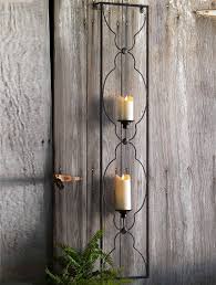 Antique candle holder from curch handmade in solid pewter 18th century. Vertical Wall 2 Candle Holder Antique Farmhouse