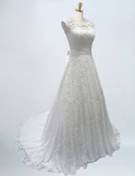 Weitere ideen zu hochzeitskleid, hochzeit, brautkleid. Brautkleid A Linie Scoop Kragen Kathedrale Schleppe Weiss Spitze Hochzeitskleid Mit Band Dresstells Com