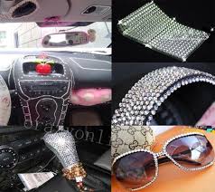 2016pcs Auto Car Bling Crystals Diamonds Interior Exterior Silvery Stickers Car Bling Glitter Car Bling