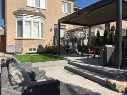 Checkout This Stunning Entertaining Area We Just Recently Finished In Vaughan Our Product Is Very Different From Pref Aluminum Pergola Pergola Outside Living