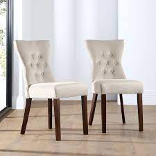 Buy velvet dining chairs and get the best deals at the lowest prices on ebay! Bewley Mink Velvet Button Back Dining Chair Dark Leg Furniture And Choice