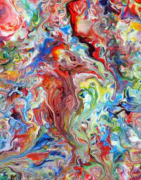 A Series Of Dazzling Abstract Fluid Acrylic Paintings By Mark Chadwick In My Current Series Of Fluid Paintings The Paint Is Manipu