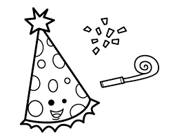 The coloring page is printable and can be used in the classroom or at home. Party Hat Coloring Page Coloringcrew Com