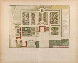 Mariette Plan General Du Chateau De Clagny Pres Frankreich Versailles 1730