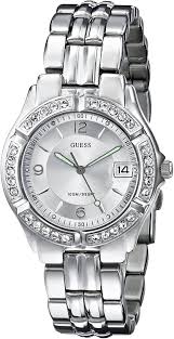 Types of women's designer watches. Amazon Com Guess Silver Tone Bracelet Watch With Date Feature Color Silver Tone Model G75511m Guess Watches