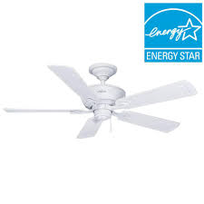 Integrated led indoor/outdoor brushed nickel ceiling fan with light kit and remote control with 2,590 reviews and the hampton bay roanoke 48 in. Hunter Caicos 52 In Indoor Outdoor Cottage White Wet Rated Ceiling Fan Wet Rated Ceiling Fans Ceiling Fan Outdoor Ceiling Fans