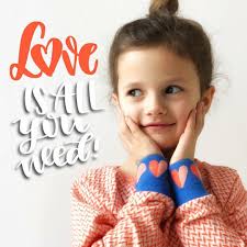 Cuff Me Icon 01 Organic Cuffs Blue Red Orange Hearts Organic Cuffs  Albstoffe Hamburger Liebe This Summer