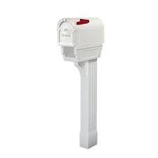 Postal Pro Hampton All In One Mailboxes Kit White Pp300cwh The Home Depot In 2020 Mailbox The Hamptons Mounted Mailbox