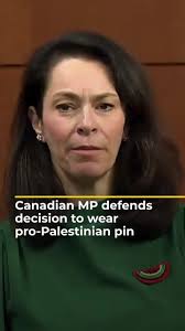 Canadian MP Heather McPherson defends her decision to wear a watermelon pin  in solidarity with the Palestinian people during a session at the House of  Commons.⁠, ..⁠, #Israel_Gaza_War #Palestine ...