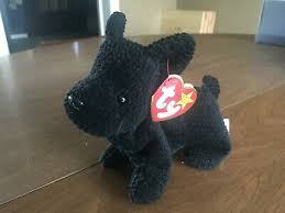 Ty Mwmt Free Shipping Ty Beanie Babies Scottie The Black Dog 1996 Retired Plush Toys Hobbies