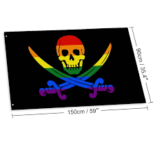 Banderas de pirata arco iris Jolly Roger colores vivos para decoración de  interiores y exteriores : Amazon.com.mx: Jardín