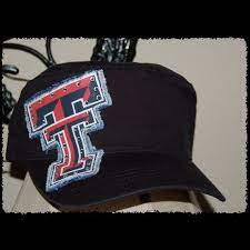 Texas Tech Cadet Cap W Rhinestone Accents Love This Texas Tech Baby Texas Tech Texas Tech Red Raiders