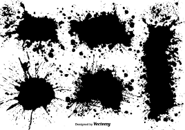 Black And White Palette For Vector Art Vector Set Of Black Splatters Vector Art Images Spray Vector