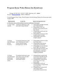 Download file dalam format.docx microsoft. Program Kerja Waka Humas Dan Kemitraan